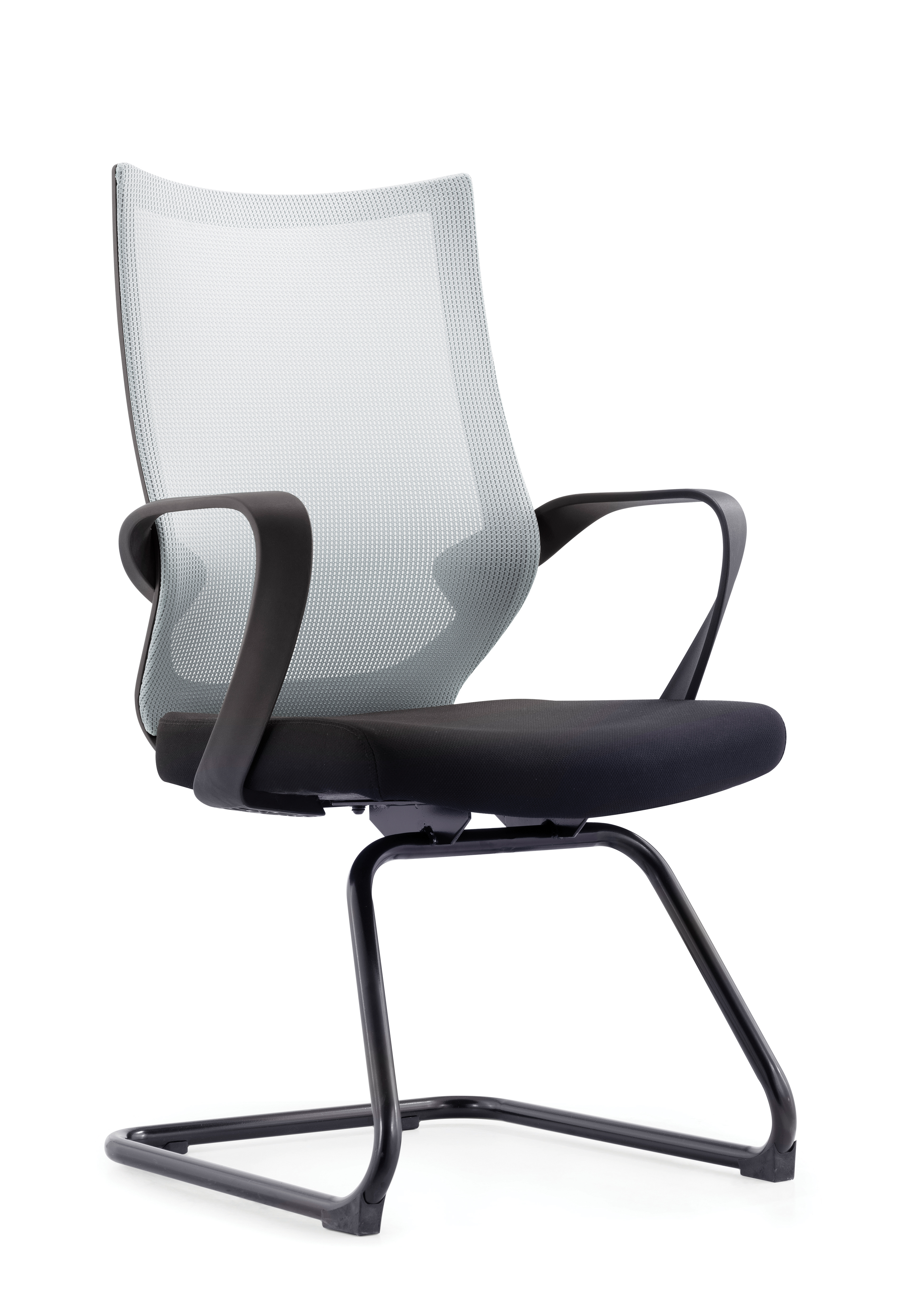 Кресло офисное / Спэйс CF / черная краска / серая сетка / черная ткань