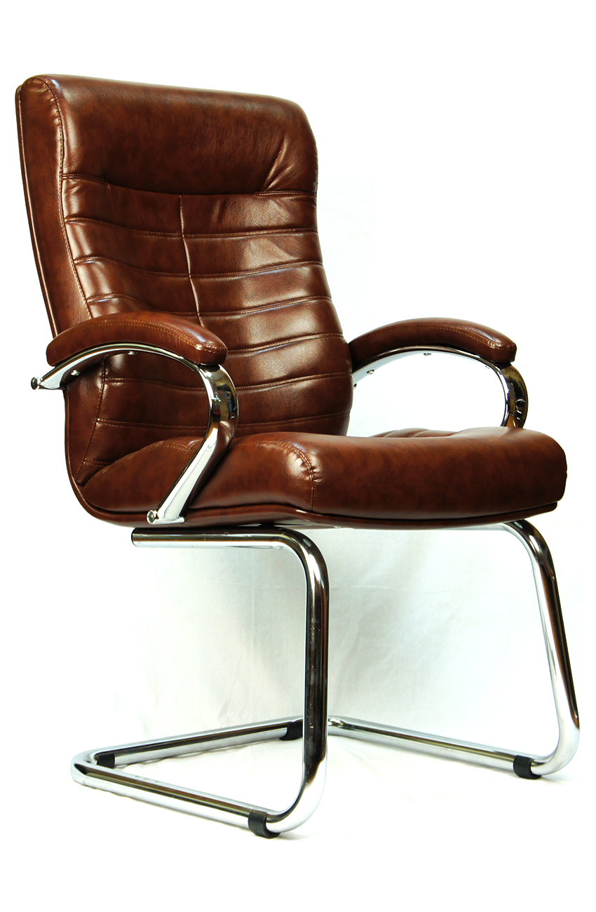 Кресло для посетителя Everprof Orion CF экокожа коричневый