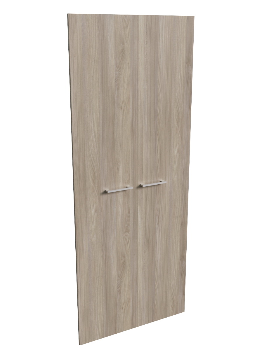Комплект высоких деревянных дверей, ручка скоба STEEL_EVO